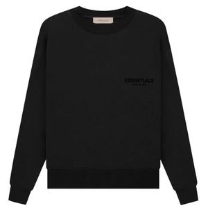 Fear of God Essentials Black Crewneck 'Stretch Limo' worn twice.